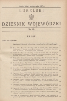 Lubelski Dziennik Wojewódzki. [R.18], nr 19 (1 października 1937)