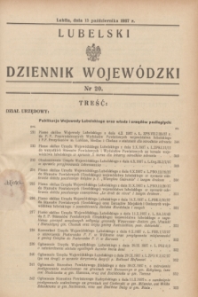 Lubelski Dziennik Wojewódzki. [R.18], nr 20 (15 października 1937)