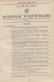 Lubelski Dziennik Wojewódzki. [R.19], nr 7 (31 marca 1938)