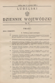 Lubelski Dziennik Wojewódzki. [R.19], nr 8 (14 kwietnia 1938)