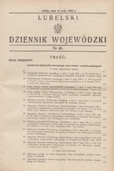 Lubelski Dziennik Wojewódzki. [R.19], nr 10 (16 maja 1938)