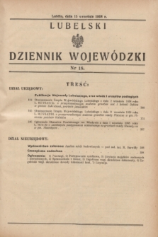 Lubelski Dziennik Wojewódzki. [R.19], nr 18 (15 września 1938)