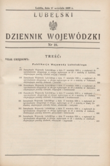 Lubelski Dziennik Wojewódzki. [R.19], nr 19 (17 września 1938)