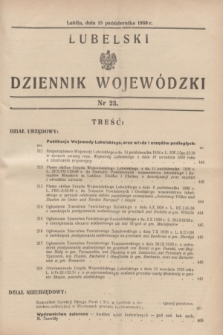 Lubelski Dziennik Wojewódzki. [R.19], nr 23 (15 października 1938)