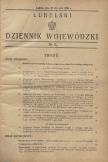 Lubelski Dziennik Wojewódzki. 1939, nr 2 (31 stycznia)