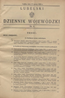 Lubelski Dziennik Wojewódzki. 1939, nr 6 (15 marca)