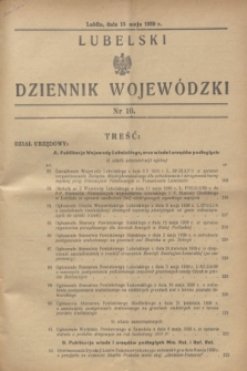 Lubelski Dziennik Wojewódzki. 1939, nr 10 (15 maja)