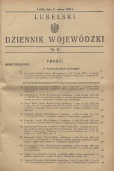 Lubelski Dziennik Wojewódzki. 1939, nr 11 (1 czerwca)