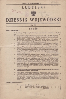 Lubelski Dziennik Wojewódzki. 1945, nr 3 (25 kwietnia)
