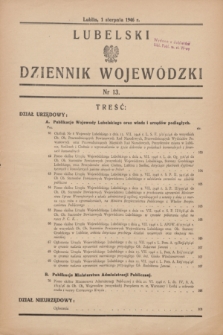Lubelski Dziennik Wojewódzki. 1946, nr 13 (1 sierpnia)