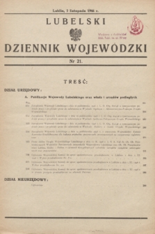 Lubelski Dziennik Wojewódzki. 1946, nr 21 (2 listopada)
