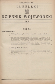 Lubelski Dziennik Wojewódzki. 1947, nr 5 (25 marca)