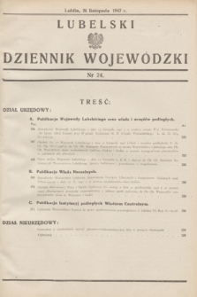 Lubelski Dziennik Wojewódzki. 1947, nr 24 (26 listopada)