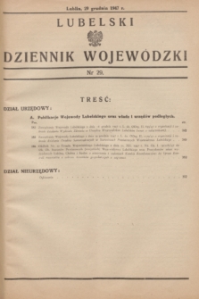 Lubelski Dziennik Wojewódzki. 1947, nr 29 (29 grudnia)