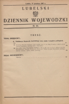 Lubelski Dziennik Wojewódzki. 1947, nr 30 (31 grudnia)