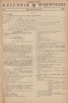 Lubelski Dziennik Wojewódzki. 1949, nr 2 (20 stycznia)