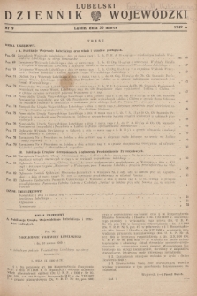 Lubelski Dziennik Wojewódzki. 1949, nr 9 (30 marca)