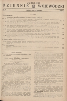 Lubelski Dziennik Wojewódzki. 1949, nr 16 (10 czerwca)