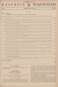 Lubelski Dziennik Wojewódzki. 1949, nr 21 (30 lipca)