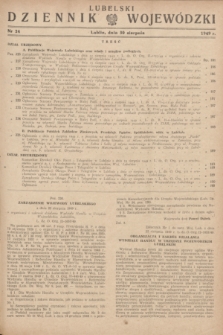 Lubelski Dziennik Wojewódzki. 1949, nr 24 (30 sierpnia)