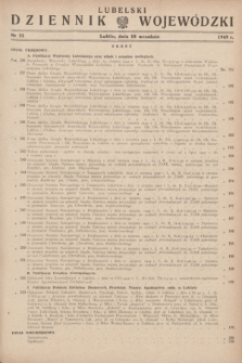 Lubelski Dziennik Wojewódzki. 1949, nr 25 (10 września)
