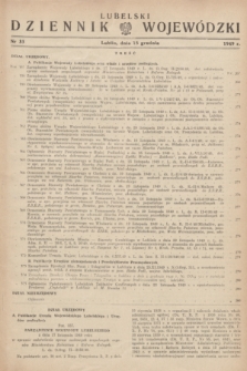 Lubelski Dziennik Wojewódzki. 1949, nr 33 (15 grudnia)