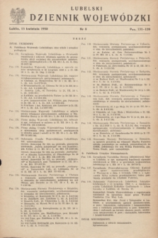 Lubelski Dziennik Wojewódzki. 1950, nr 8 (15 kwietnia)