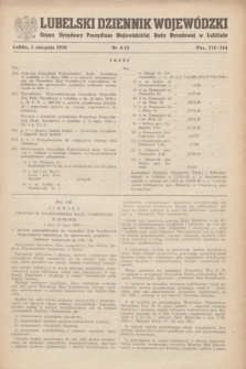 Lubelski Dziennik Wojewódzki : organ urzędowy Prezydium Wojewódzkiej Rady Narodowej w Lublinie. 1950, nr 4 (1 sierpnia) = nr 15