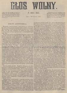 Głos Wolny. 1869, nr 212 i 213