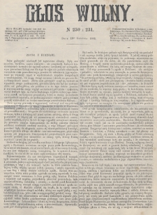 Głos Wolny. 1869, nr 230 i 231