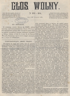 Głos Wolny. 1870, nr 253 i 254