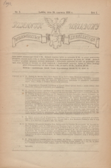 Dziennik Urzędowy Województwa Lubelskiego. R.1, nr 2 (26 czerwca 1920)