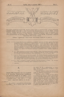 Dziennik Urzędowy Województwa Lubelskiego. R.1, nr 6 (3 grudnia 1920)