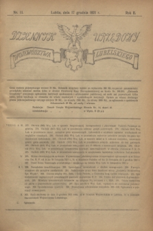 Dziennik Urzędowy Województwa Lubelskiego. R.2, nr 11 (17 grudnia 1921)