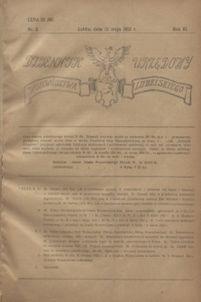 Dziennik Urzędowy Województwa Lubelskiego. R.3, nr 2 (12 maja 1922)