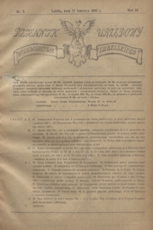 Dziennik Urzędowy Województwa Lubelskiego. R.3, nr 3 (12 czerwca 1922)