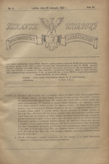 Dziennik Urzędowy Województwa Lubelskiego. R.3, nr 8 (25 sierpnia 1922)