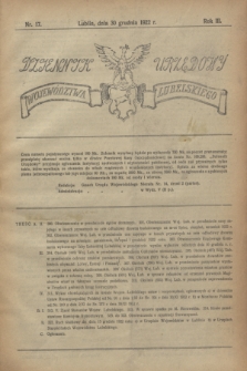 Dziennik Urzędowy Województwa Lubelskiego. R.3, nr 17 (30 grudnia 1922)