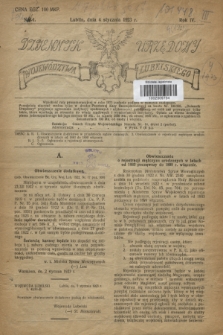 Dziennik Urzędowy Województwa Lubelskiego. R.4, nr 1 (4 stycznia 1923)