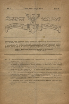 Dziennik Urzędowy Województwa Lubelskiego. R.4, nr 2 (8 lutego 1923)