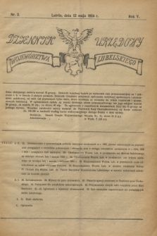 Dziennik Urzędowy Województwa Lubelskiego. R.5, nr 2 (12 maja 1924)
