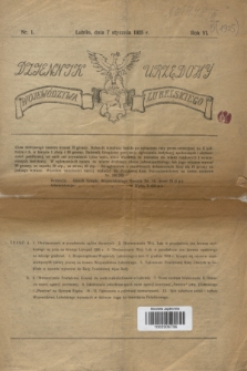 Dziennik Urzędowy Województwa Lubelskiego. R.6, nr 1 (7 stycznia 1925)