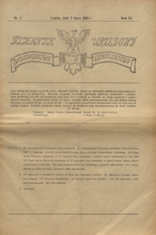 Dziennik Urzędowy Województwa Lubelskiego. R.6, nr 7 (7 lipca 1925)