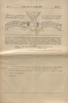 Dziennik Urzędowy Województwa Lubelskiego. R.6, nr 9 (14 sierpnia 1925)