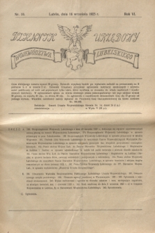 Dziennik Urzędowy Województwa Lubelskiego. R.6, nr 10 (16 września 1925)