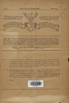 Dziennik Urzędowy Województwa Lubelskiego. R.7, nr 1 (26 stycznia 1926)