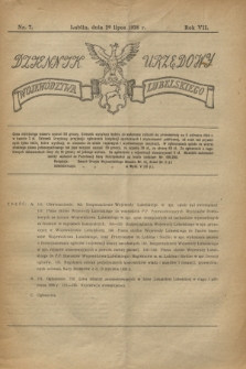 Dziennik Urzędowy Województwa Lubelskiego. R.7, nr 7 (29 lipca 1926)