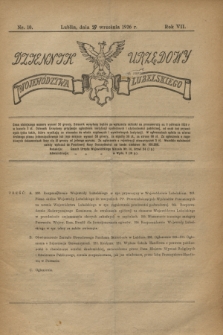 Dziennik Urzędowy Województwa Lubelskiego. R.7, nr 10 (29 września 1926)