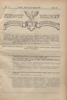 Dziennik Urzędowy Województwa Lubelskiego. R.9, nr 3 (24 stycznia 1928)