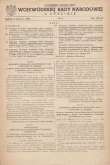 Dziennik Urzędowy Wojewódzkiej Rady Narodowej w Lublinie. 1952, nr 8 (2 czerwca)